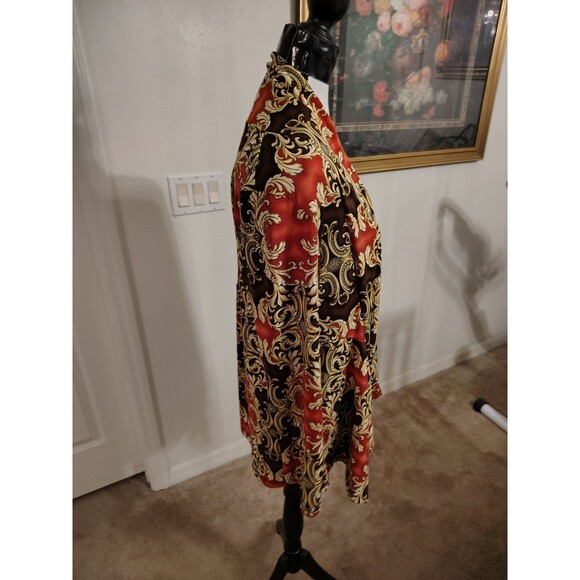 Jostar Open Cardigan Size S Geometric Brown Slinky Made In USA - Picture 5 of 10